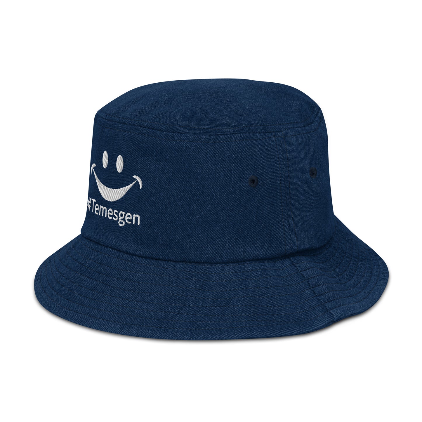 Denim bucket hat, 3D embroidered, 100% cotton, social media fam insiders, #Temesgen #Hallelujah 100% cotton denim summer hat
