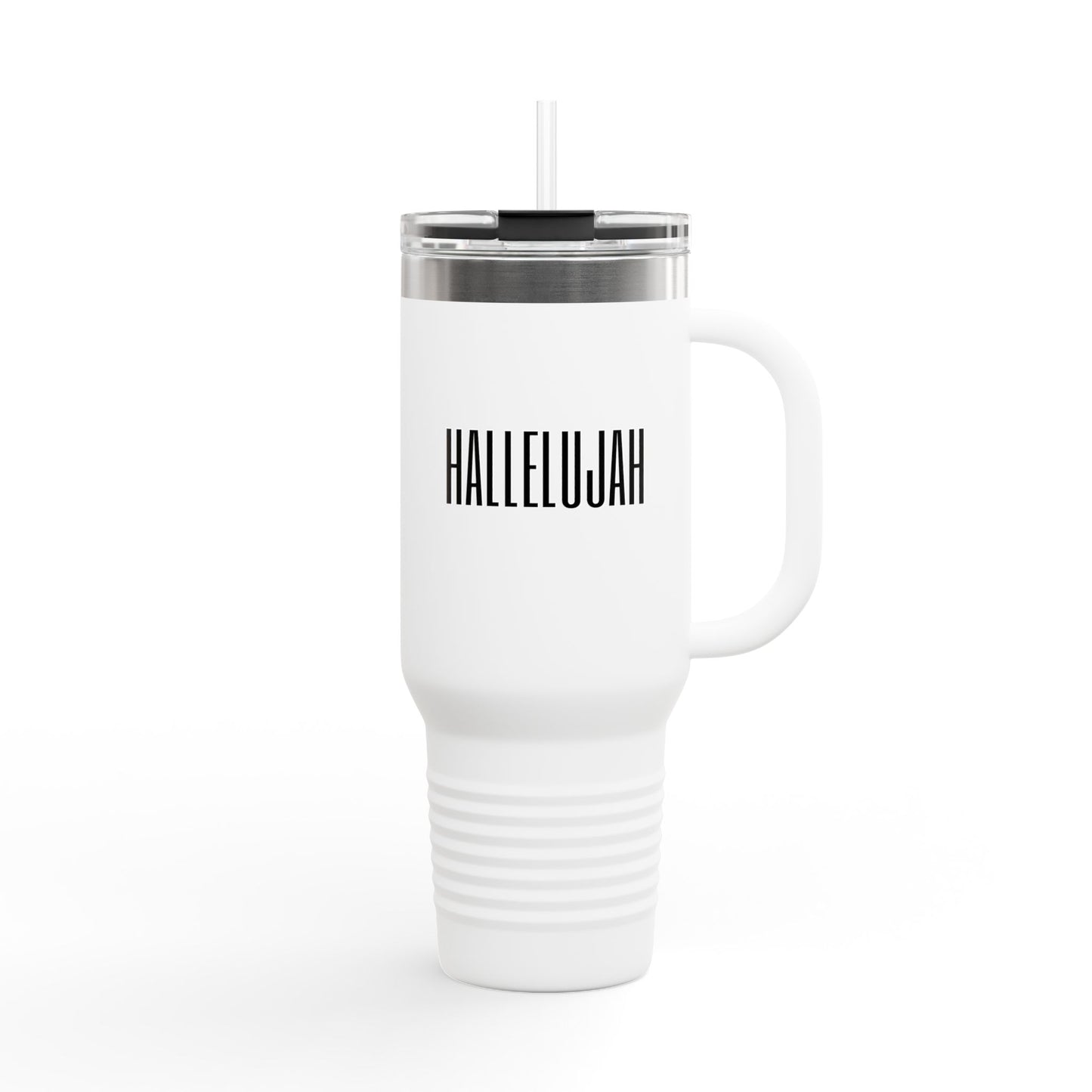 Hallelujah Insulated Travel Mug, 40oz - Motivational Drinkware for Travel, Office, Fitness, Gifts, Christian Inspiration