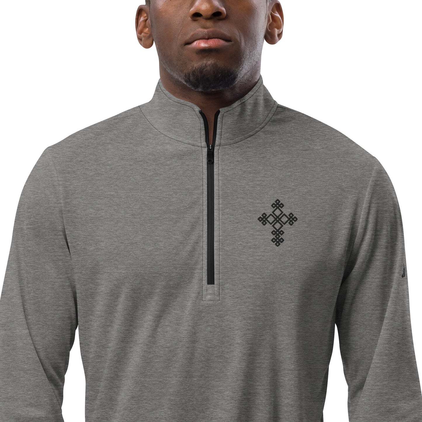 Adidas Quarter zip pullover Ethiopian Closs Embroidered Design