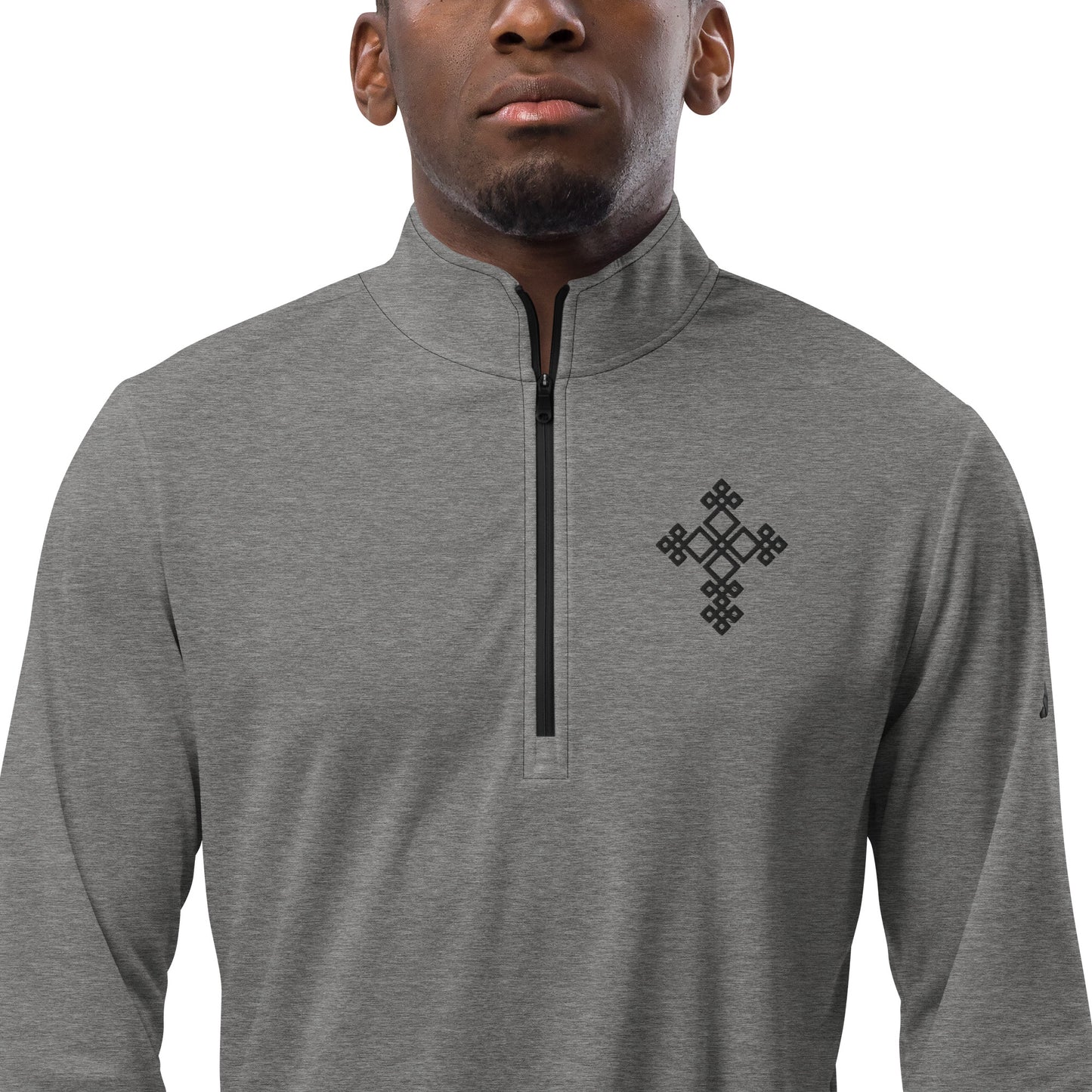 Adidas Quarter zip pullover Ethiopian Closs Embroidered Design