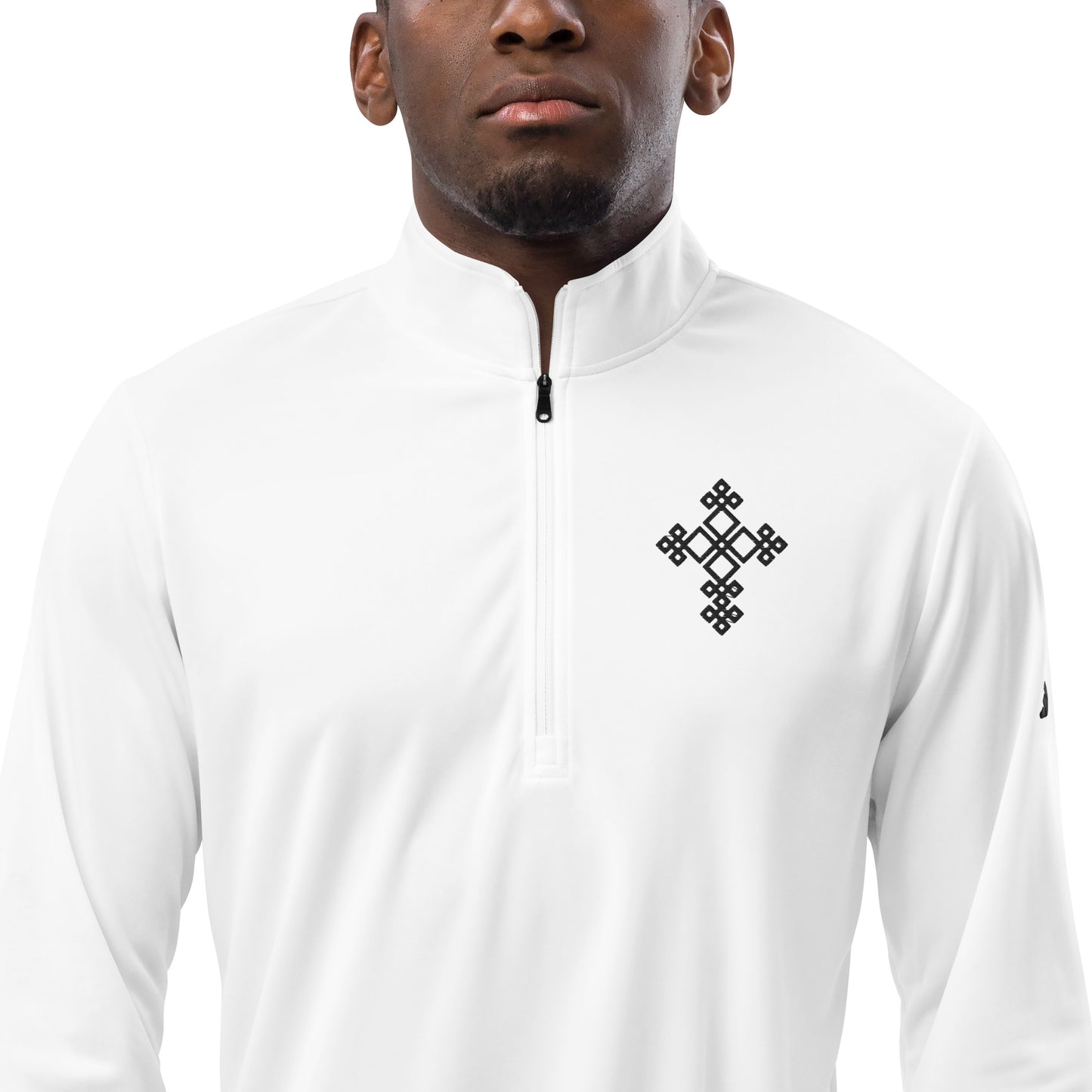 Adidas Quarter zip pullover Ethiopian Closs Embroidered Design