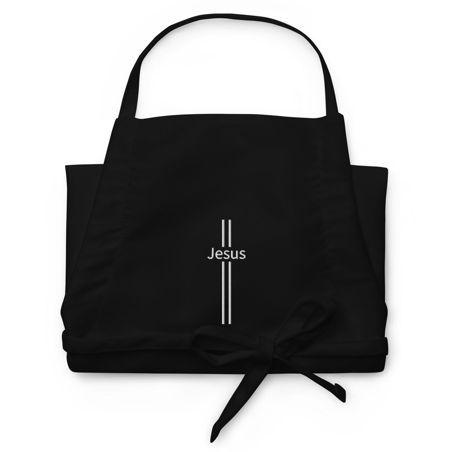 Embroidered Apron JESUS design classy, minimalist apron