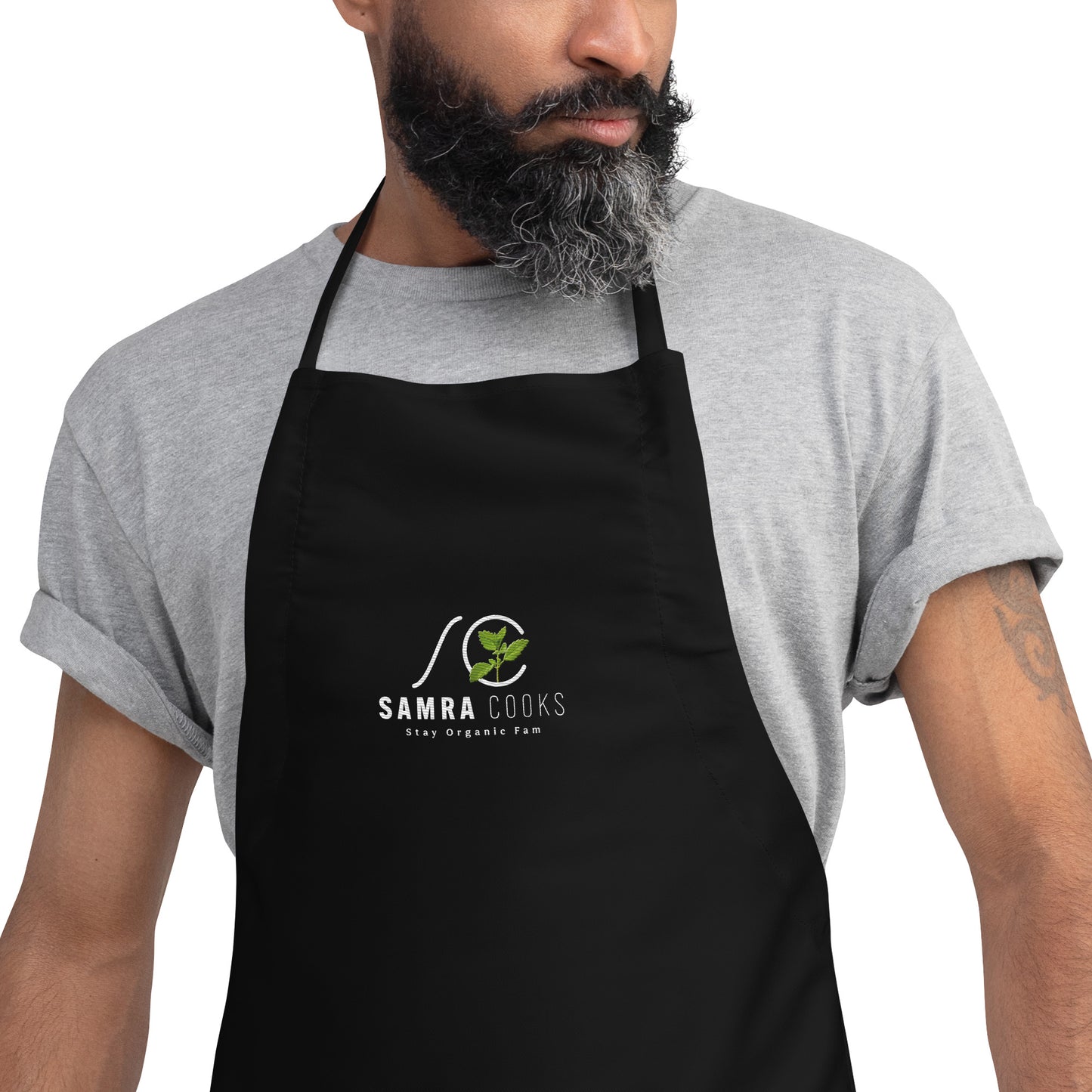 Embroidered Apron Samra Cooks logo