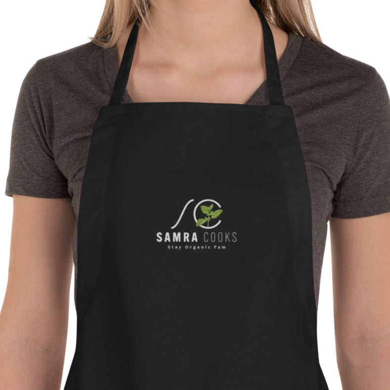 Embroidered Apron Samra Cooks logo