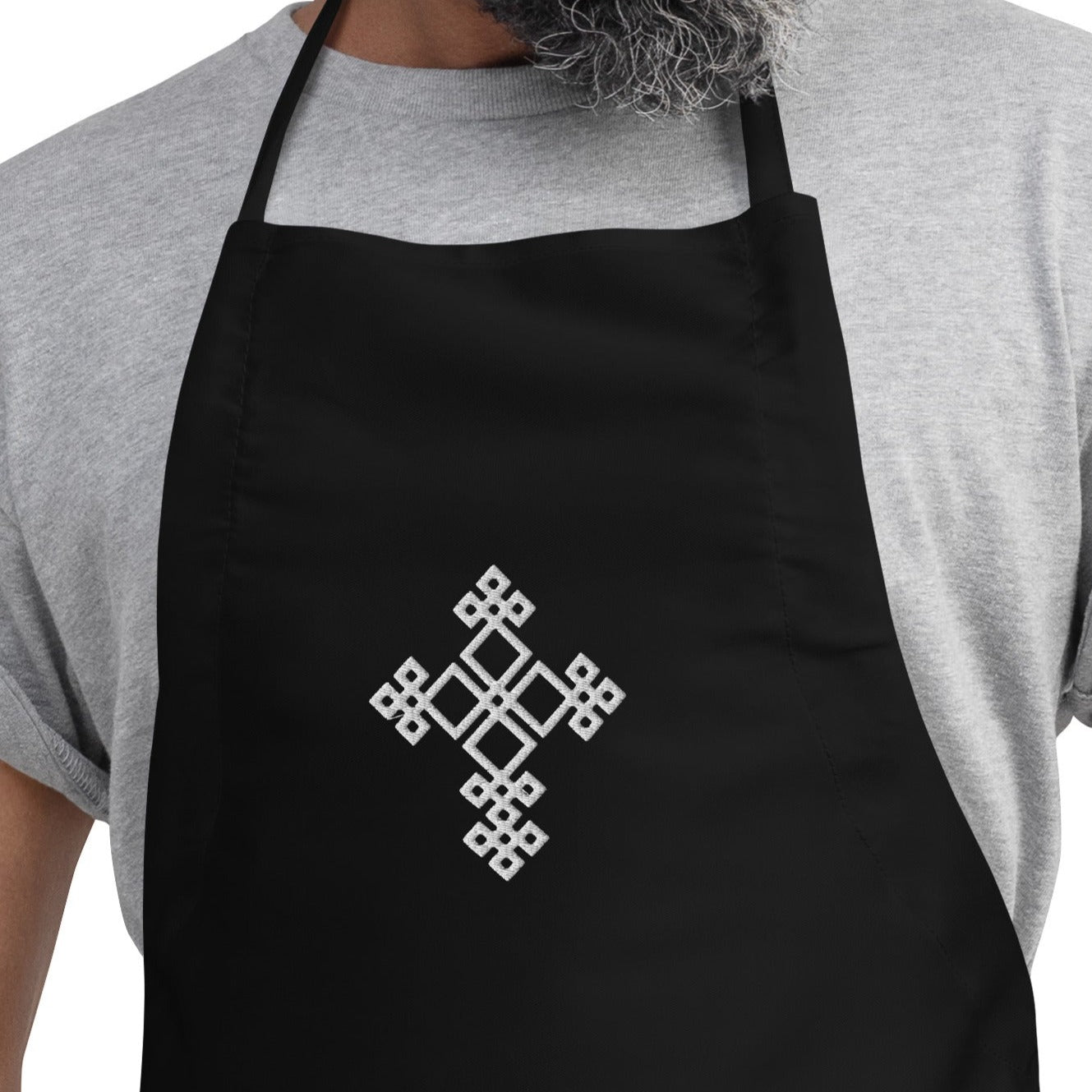 Embroidered Apron Ethiopian cross design apron