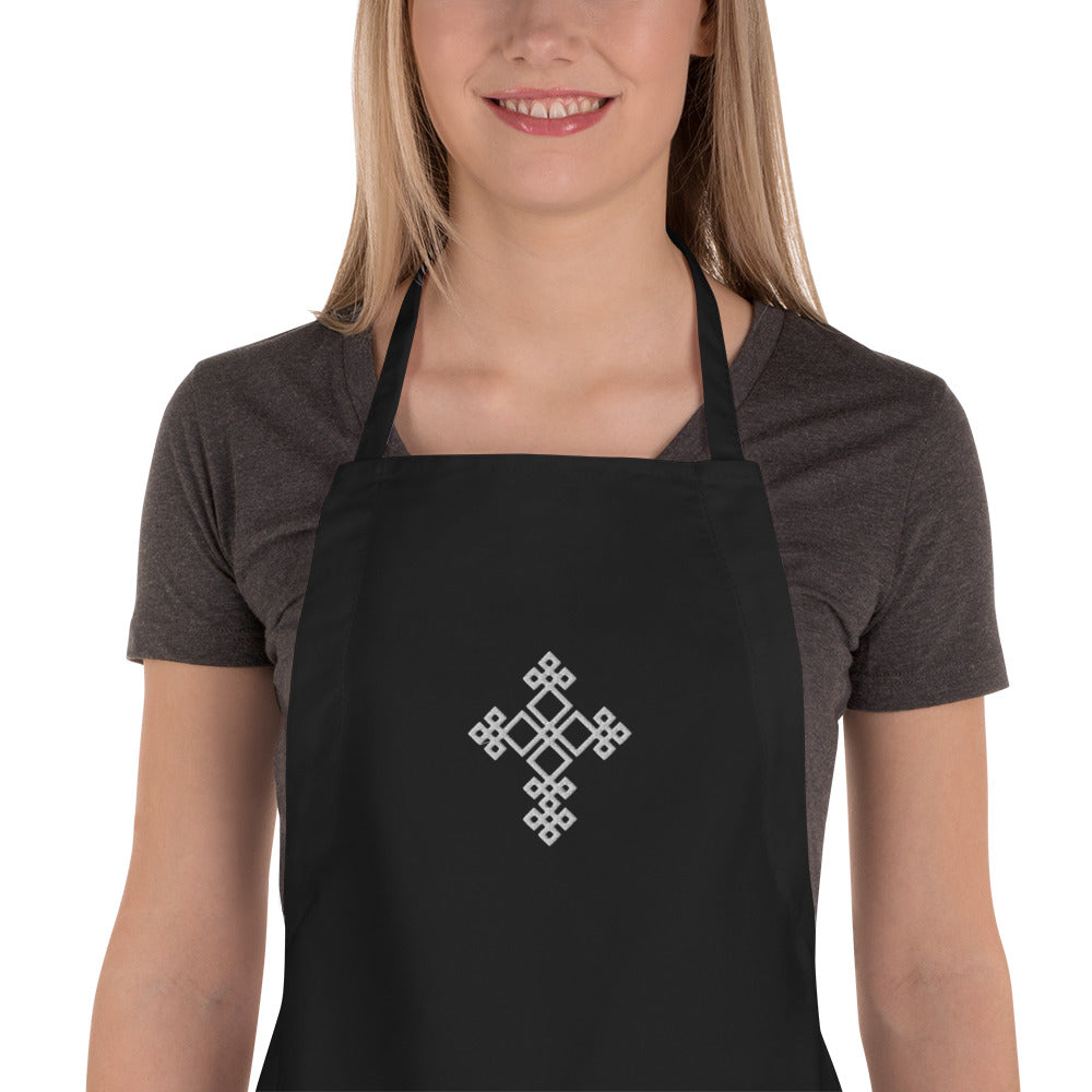 Embroidered Apron Ethiopian cross design apron