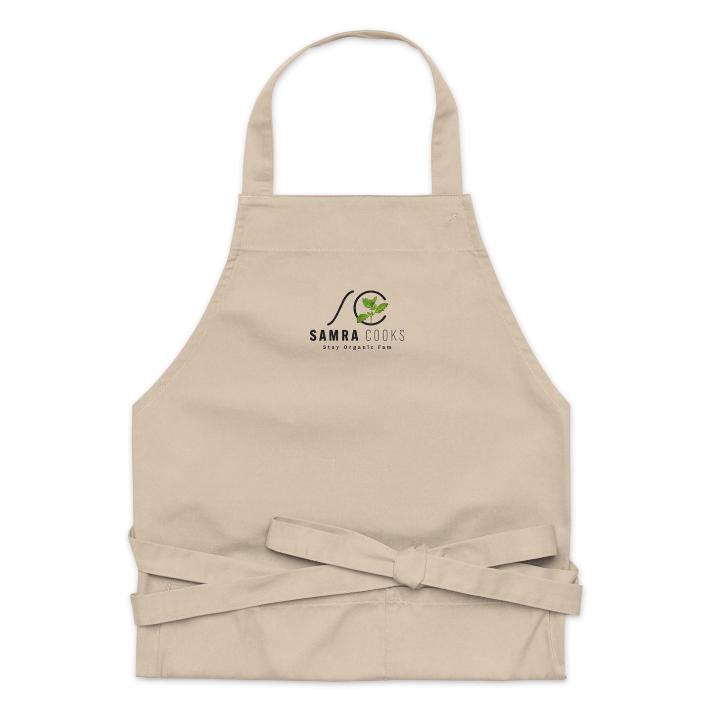 Organic cotton Samra Cooks Embroidered apron, 100% organic cotton